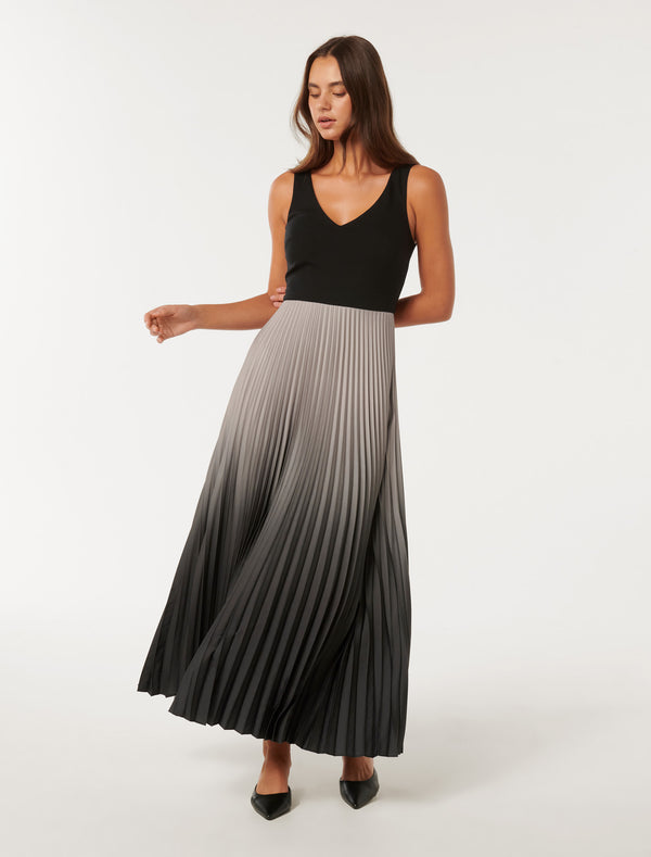 Ornella Two-In-One Pleated Midi Dress Forever New