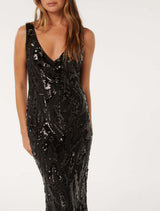 Marlena V-Neck Sequin Dress Forever New