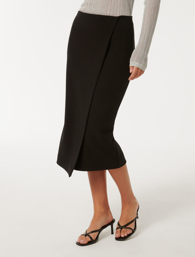 Camilla Crepe Midi Skirt Forever New