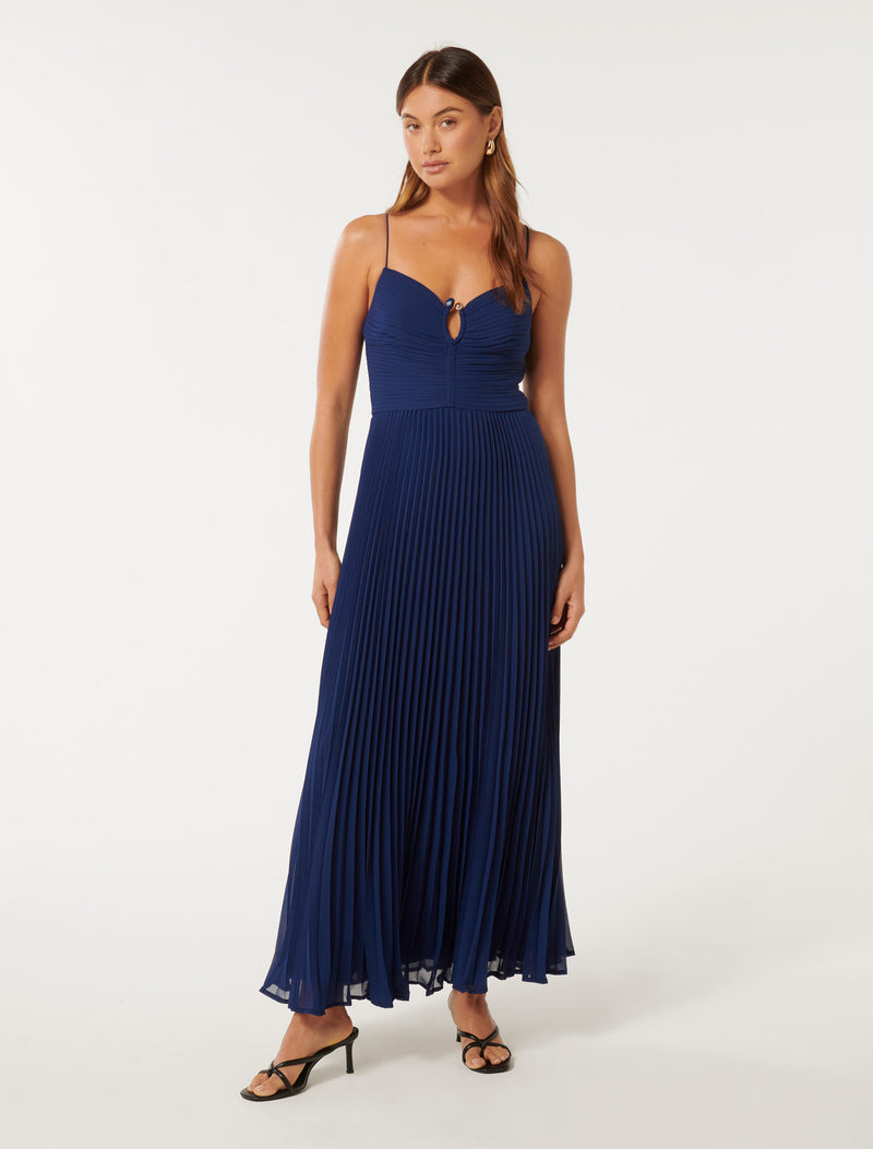 Loreto Pleated Maxi Dress Forever New