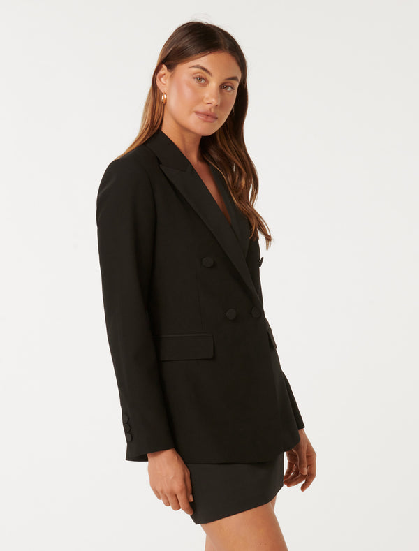 Elliott Tuxedo Double Breasted Blazer Forever New