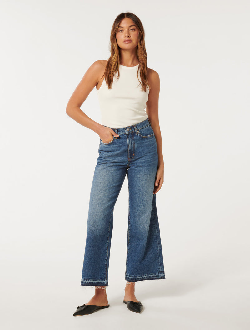 Bea Wide Leg Crop Jeans Forever New