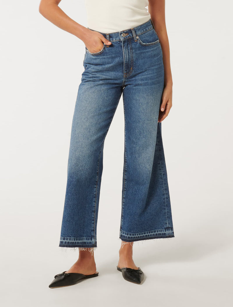 Bea Wide Leg Crop Jeans Forever New