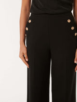 Mary Button Wide Leg Pants Forever New