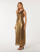 Taylah Metallic One Shoulder Dress Forever New