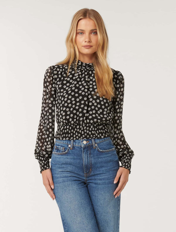 Calista Shirred Blouse Forever New