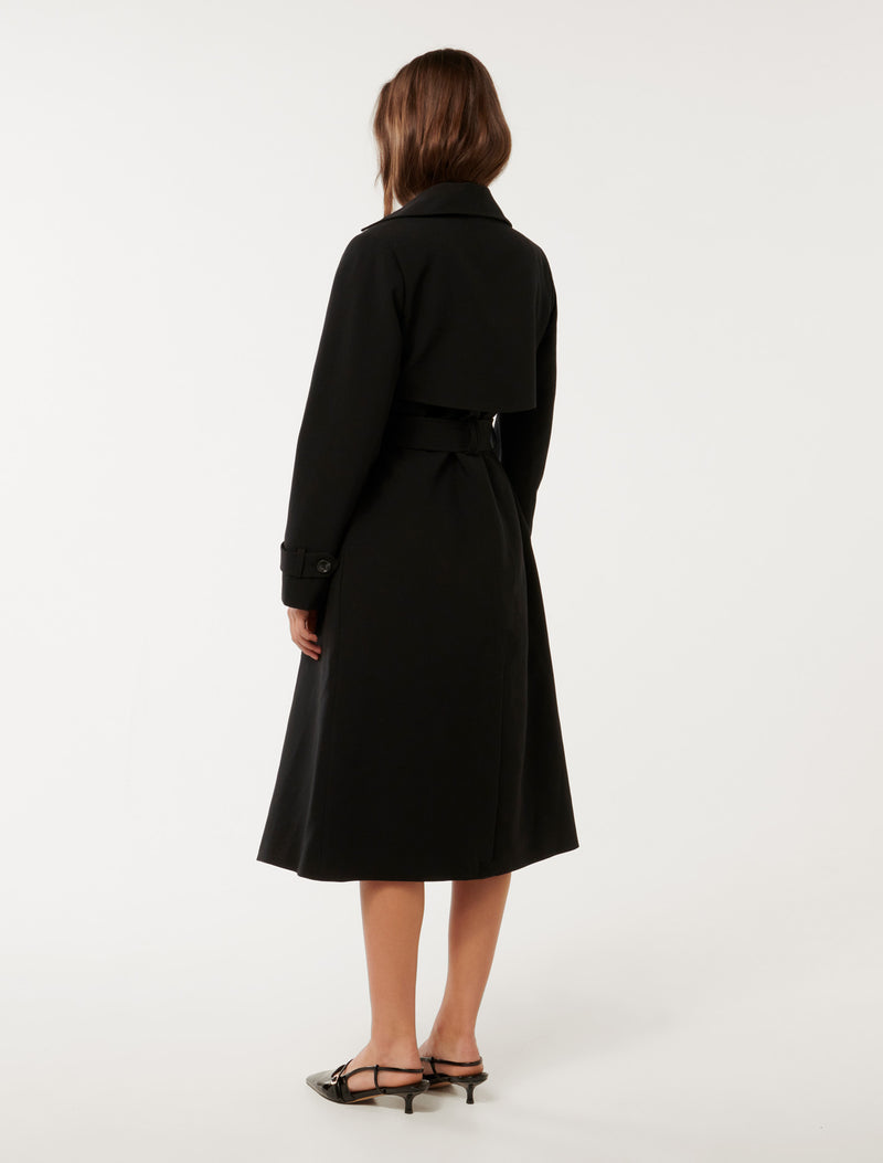 Lauren Crepe Trench Coat Forever New