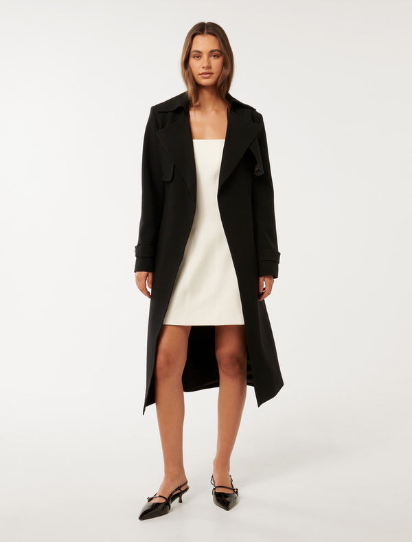 Lauren Crepe Trench Coat Forever New