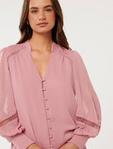 Hadleigh Lace Trim Blouse Forever New