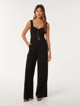 Maja Belted Wide Leg Jumpsuit Forever New