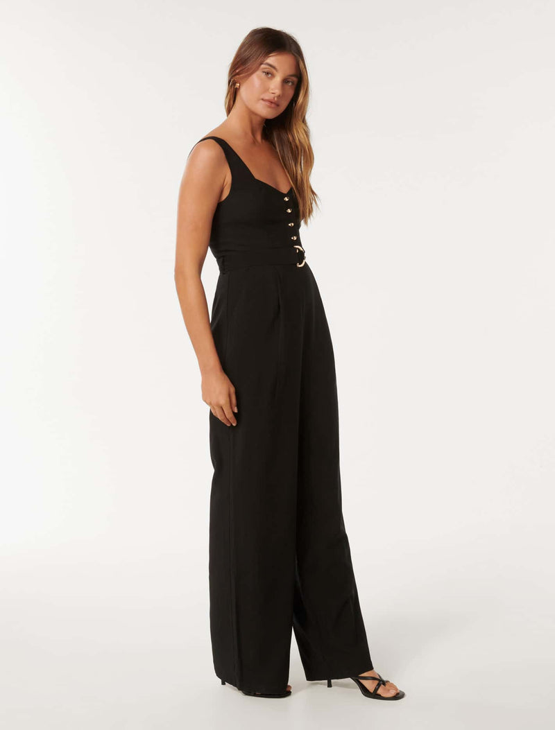 Maja Belted Wide Leg Jumpsuit Forever New