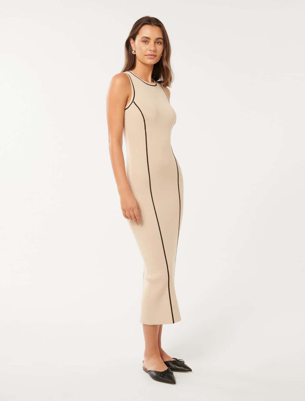 Cleo Tipped Midi Dress Forever New