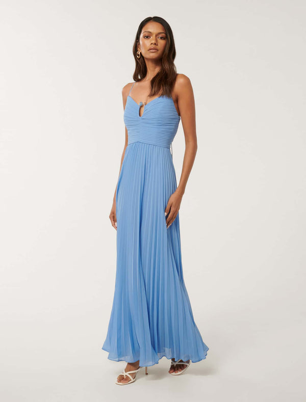 Loreto Petite Pleated Maxi Dress Forever New