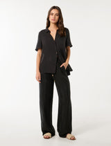 Emma Cupro Wide Leg Pants Forever New