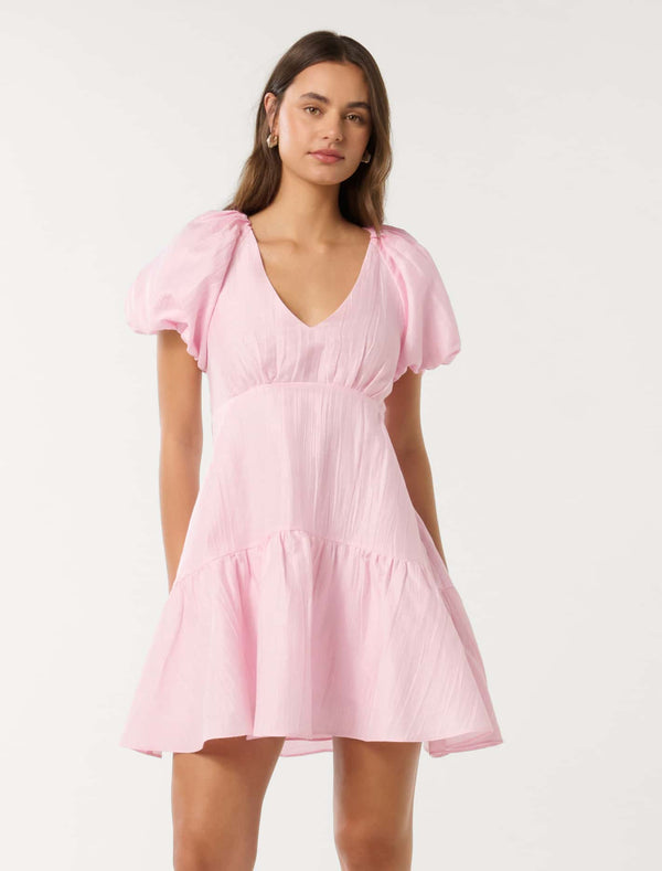 Melody Puff Sleeve Mini Dress Forever New