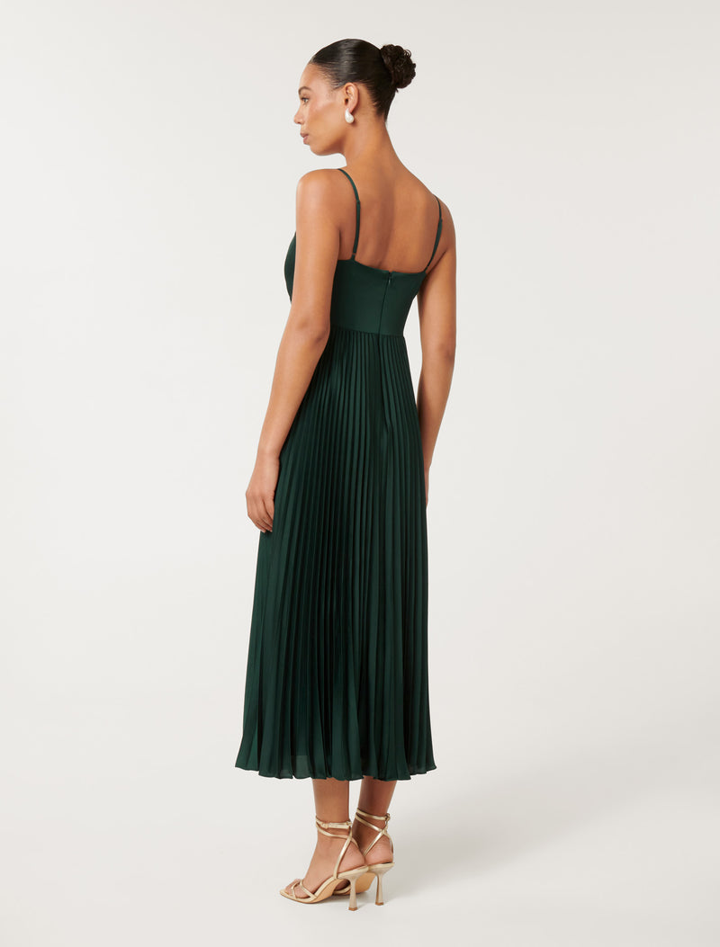 Chloe Pleated Midi Dress Forever New