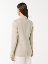 Laura Two Button Linen Blazer Forever New