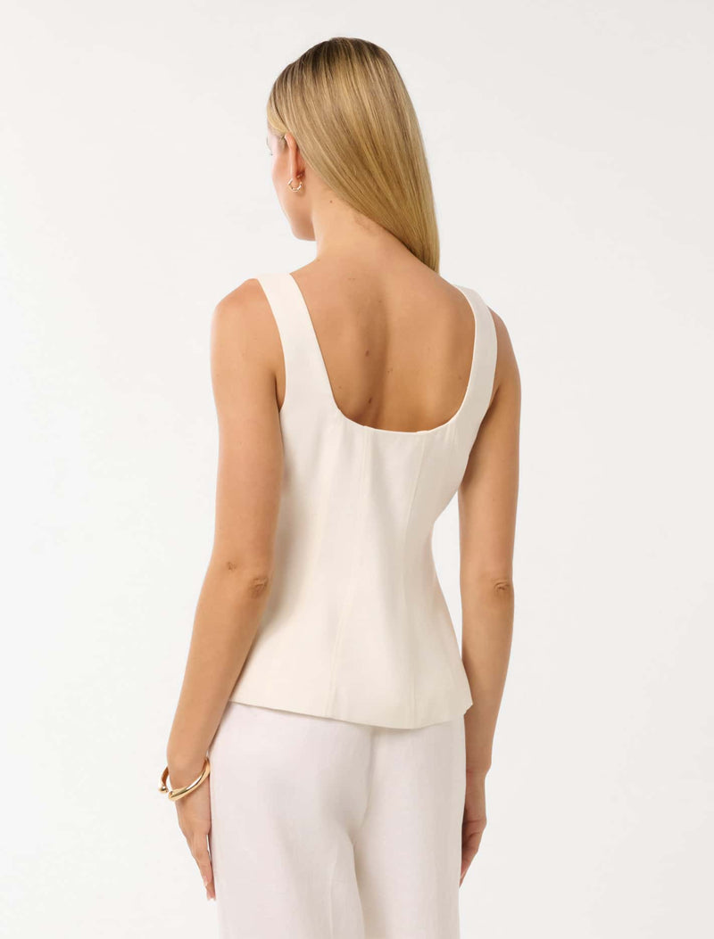 Collins Zip Through Tank Top Forever New