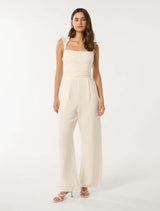 Reya Ruched Bodice Jumpsuit Forever New