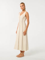 Miley Tipped Detail Midi Dress Forever New