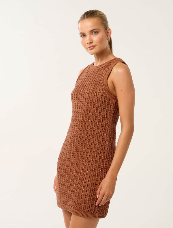 Bailee Crochet Mini Dress Forever New