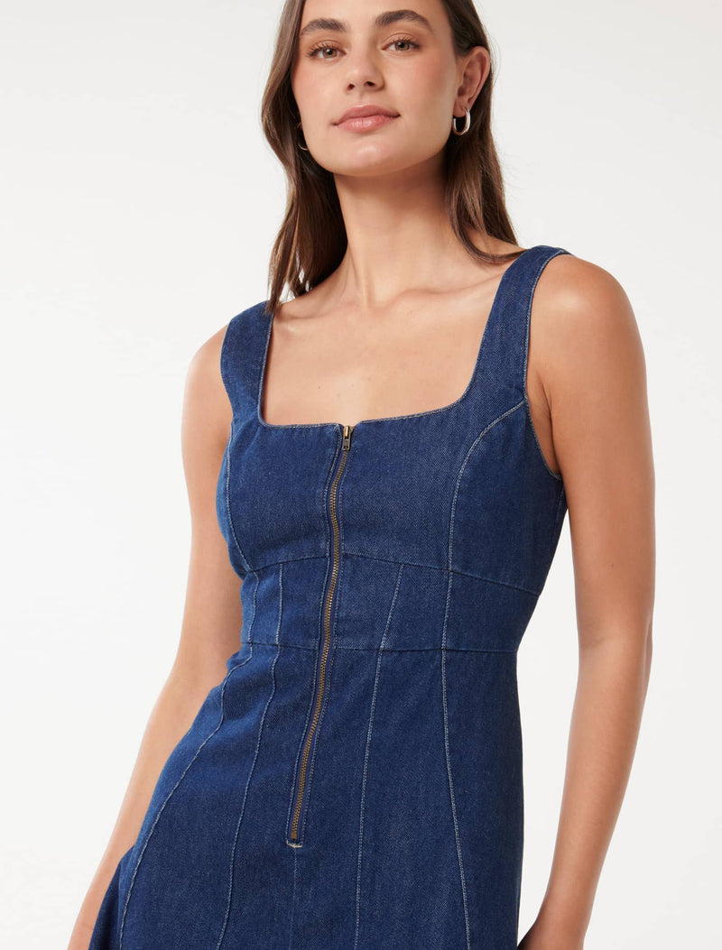 Allison Mini Denim Dress Forever New