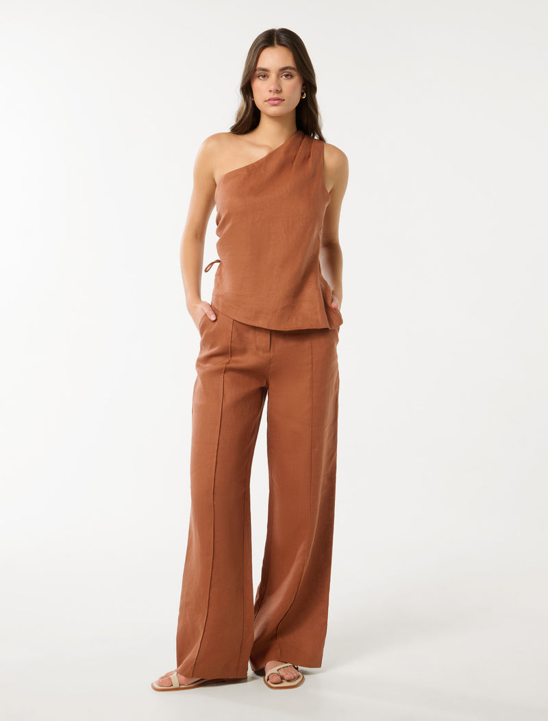 Posey Linen Wide Leg Pants Forever New