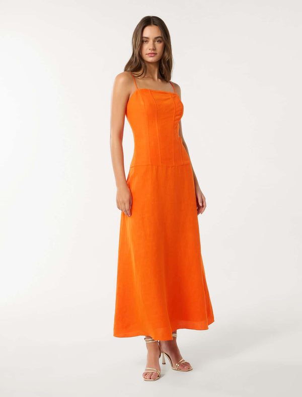 Flora Drop Waist Maxi Dress Forever New