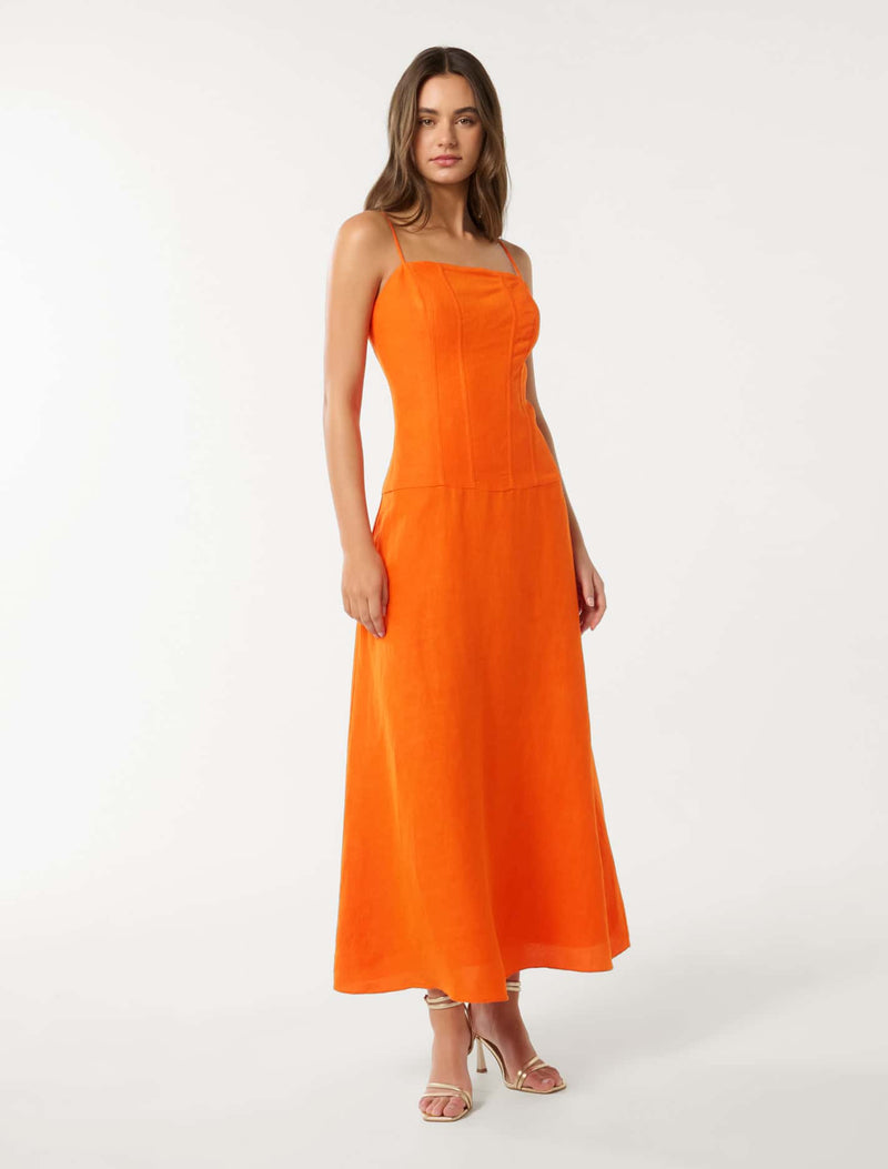 Flora Drop Waist Maxi Dress Forever New