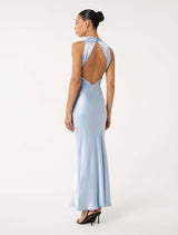 Michelle Open Back Satin Maxi Dress Forever New