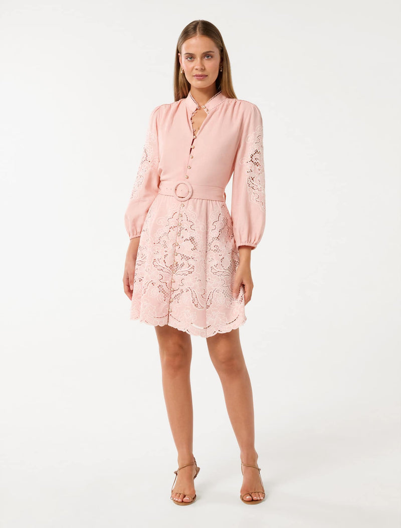 Rhi Embroidered Mini Dress Forever New