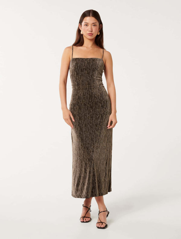 Kendra Glitter Jersey Maxi Dress Forever New