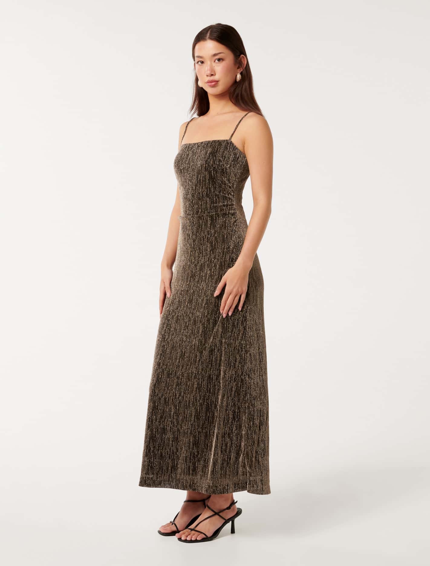 Kendra Glitter Jersey Maxi Dress Forever New