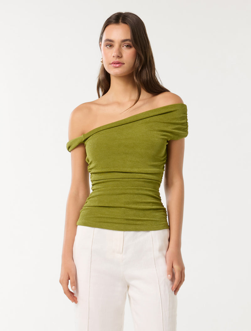 Mia Twist Shoulder Top Forever New