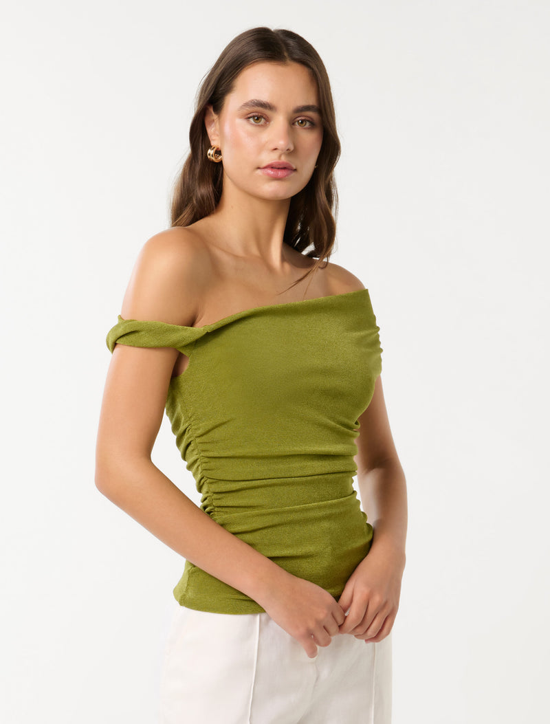 Mia Twist Shoulder Top Forever New