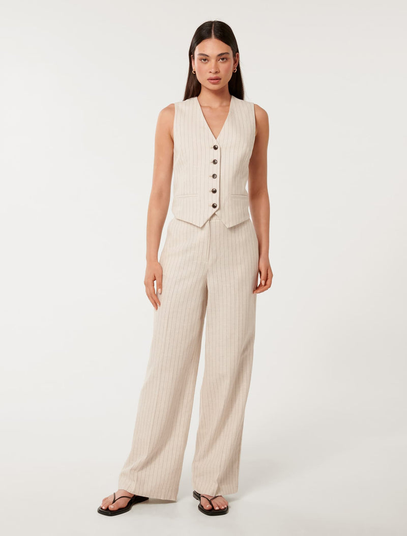 Blake Pinstripe Wide Leg Pants Forever New