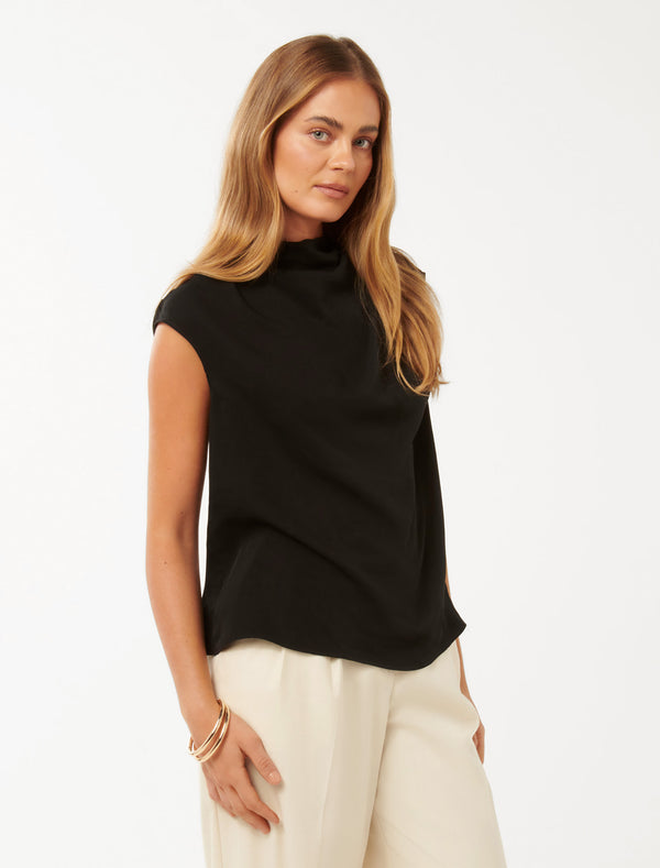 Jess Drape Neck Blouse Forever New