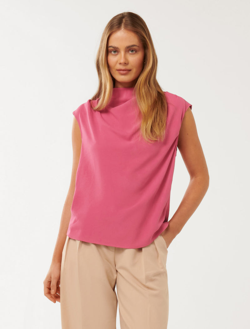 Jess Drape Neck Blouse Forever New