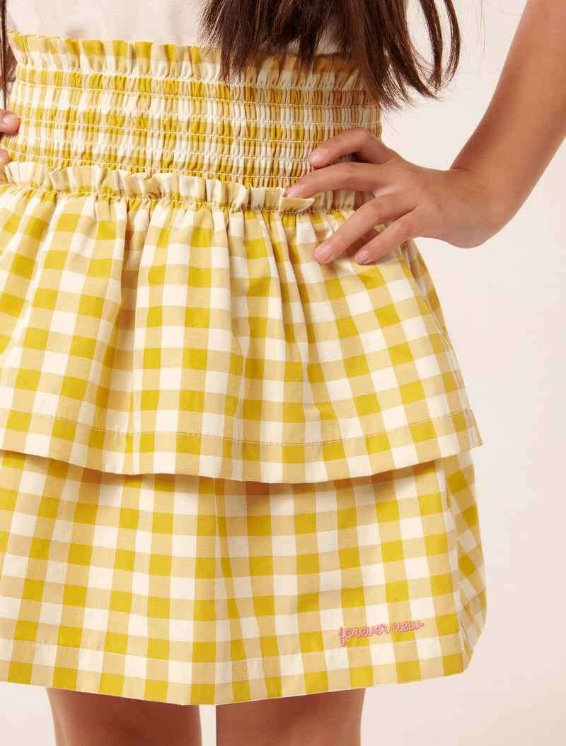 Billie Check Girls Skirt Forever New