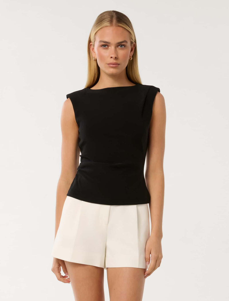 Chloe Shoulder Pad Top Forever New