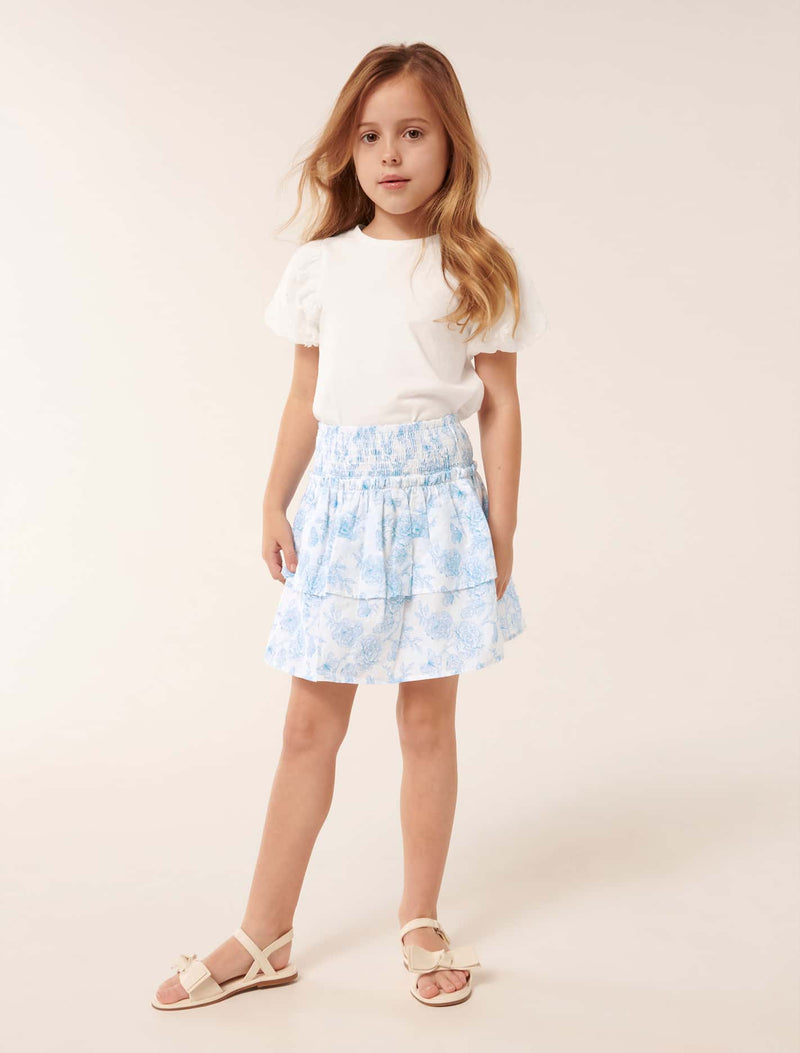 Billie Shirred Tiered Skirt Forever New