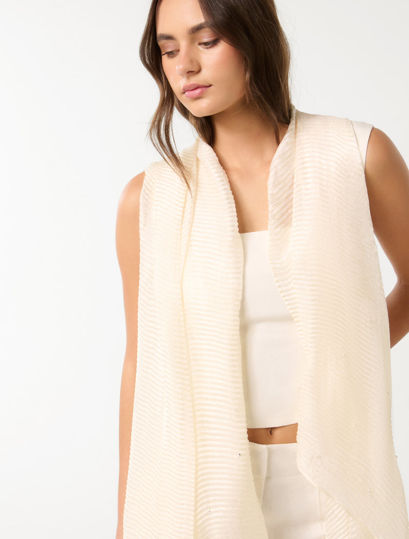 Pearl Pleated Scarf Forever New