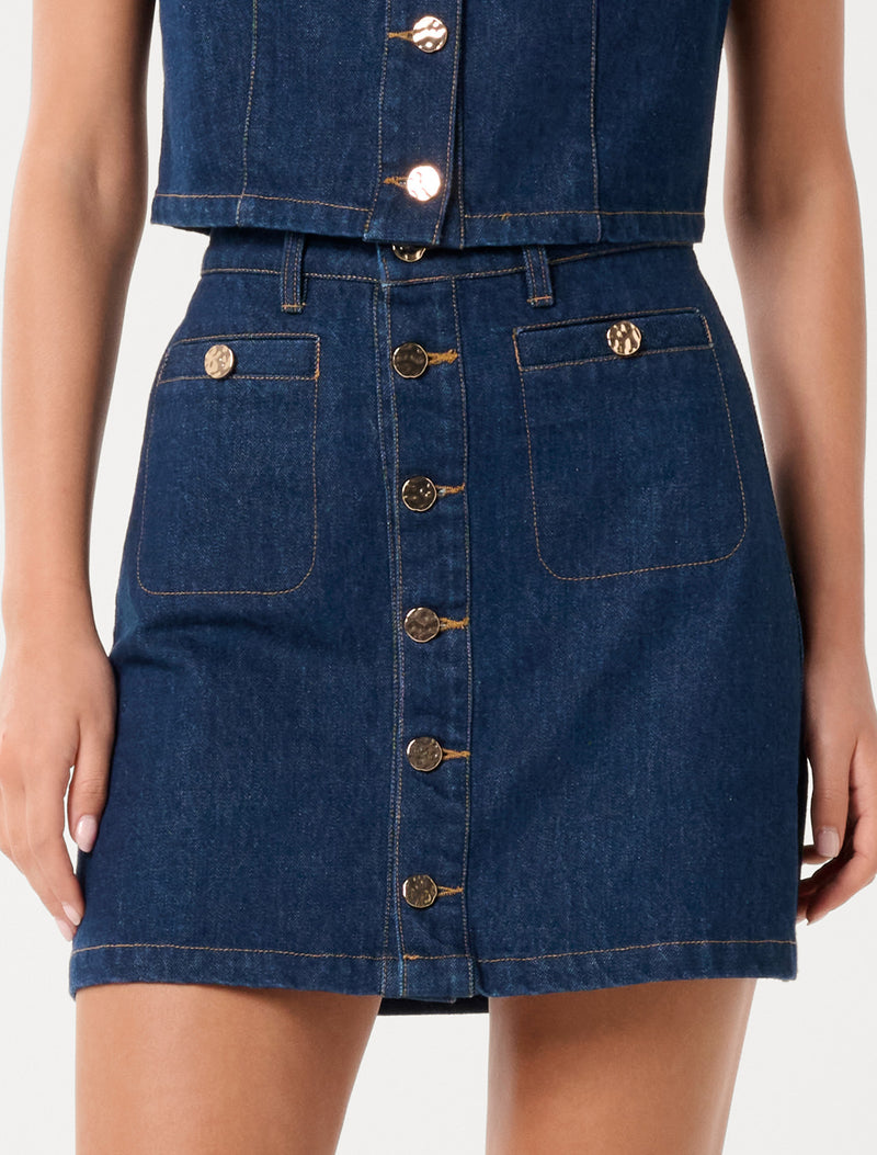 Ashley Denim Mini Skirt Forever New