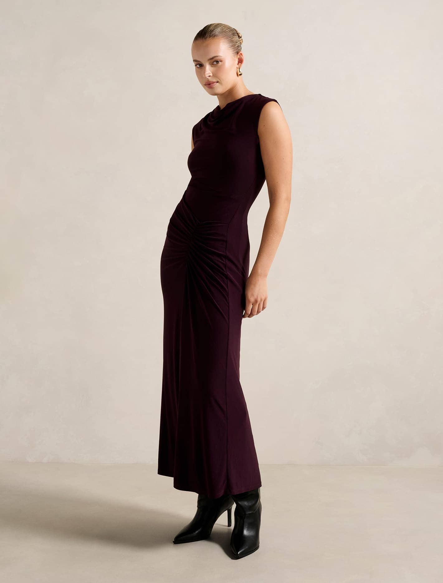 Carrie Draped Bodycon Midi Dress Forever New