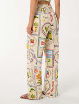 Saige Printed Wide Leg Pants Forever New