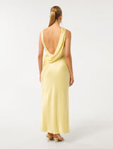 Eileen Open Back Satin Maxi Dress Forever New