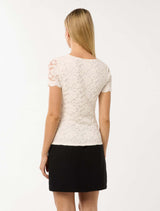 Yianna Lace V Neck Top Forever New