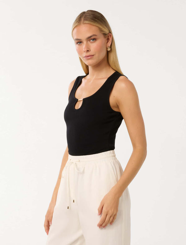 Rae Trim Front Tank Top Forever New