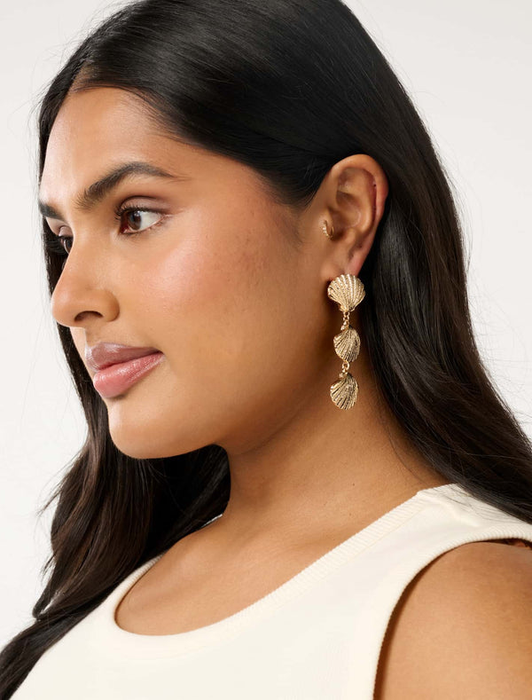 Signature Marcella Shell Earrings Forever New