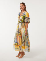 Viola Printed Midi Dress Forever New